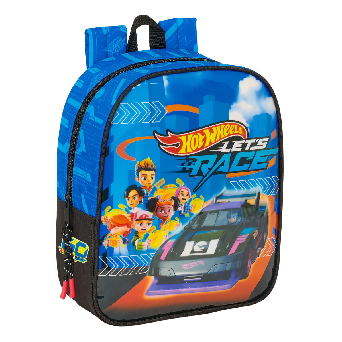Ghiozdan Hot Wheels Let's race Albastru Negru 22 x 27 x 10 cm - Birou și papetărie, Material școlar și educațional