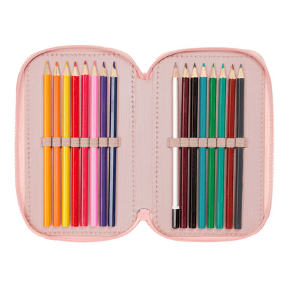 Penar cu Accesorii Lilo & Stitch Beach Roz 12,5 x 19,5 x 5,5 cm 37 Piese - Birou și papetărie, Material școlar și educațional