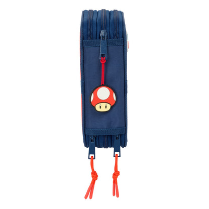 Penar cu Accesorii Super Mario Trick Roșu Albastru închis 12,5 x 19,5 x 5,5 cm 37 Piese - Birou și papetărie, Material școlar și educațional