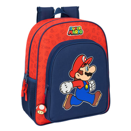 Ghiozdan Super Mario Trick Roșu Albastru închis 32 x 38 x 12 cm - Birou și papetărie, Material școlar și educațional