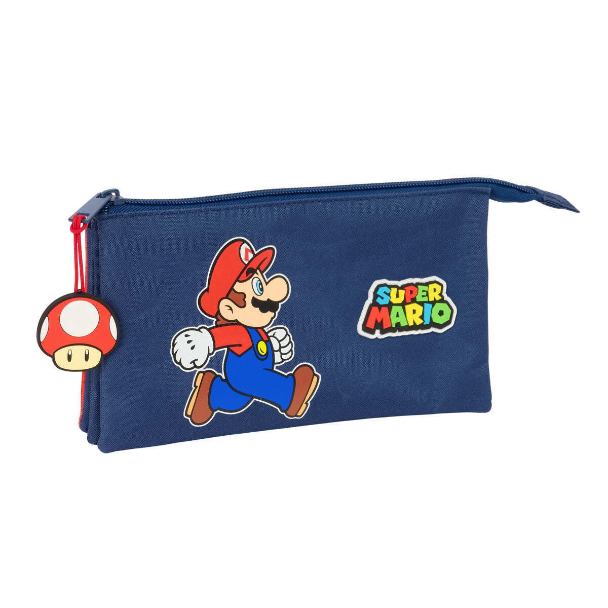 Penar triplu Super Mario Trick Roșu Albastru închis 22 x 12 x 3 cm - Birou și papetărie, Material școlar și educațional