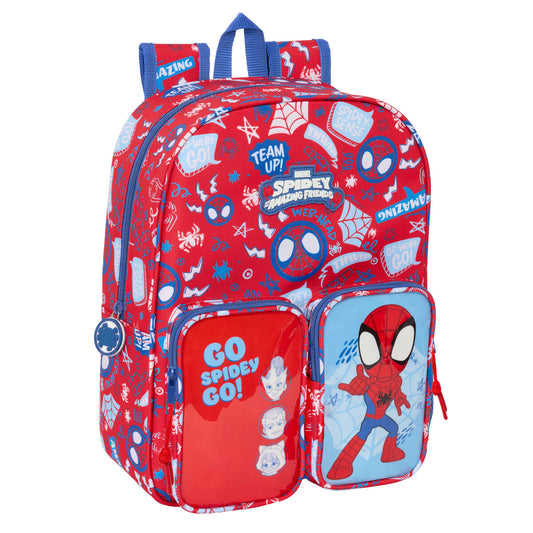 Ghiozdan Spider-Man Rescue Albastru Roșu 26 x 34 x 11 cm - Birou și papetărie, Material școlar și educațional