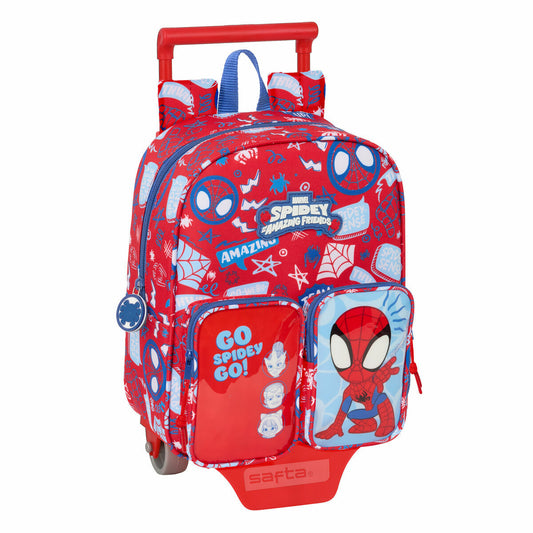 Ghiozdan cu Roți Spider-Man Rescue Albastru Roșu 22 x 27 x 10 cm - Birou și papetărie, Material școlar și educațional