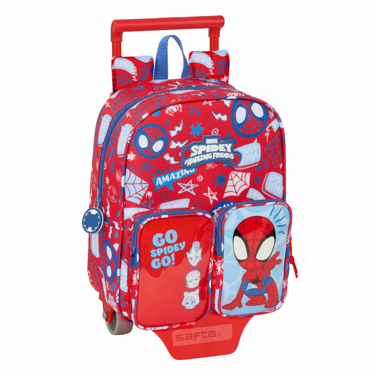 Ghiozdan cu Roți Spider-Man Rescue Albastru Roșu 22 x 27 x 10 cm - Birou și papetărie, Material școlar și educațional