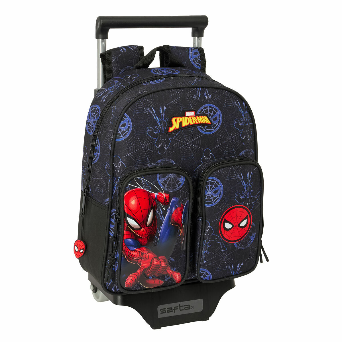 Ghiozdan cu Roți Spider-Man Attack Negru 27 x 33 x 10 cm - Birou și papetărie, Material școlar și educațional