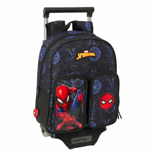 Ghiozdan cu Roți Spider-Man Attack Negru 27 x 33 x 10 cm - Birou și papetărie, Material școlar și educațional