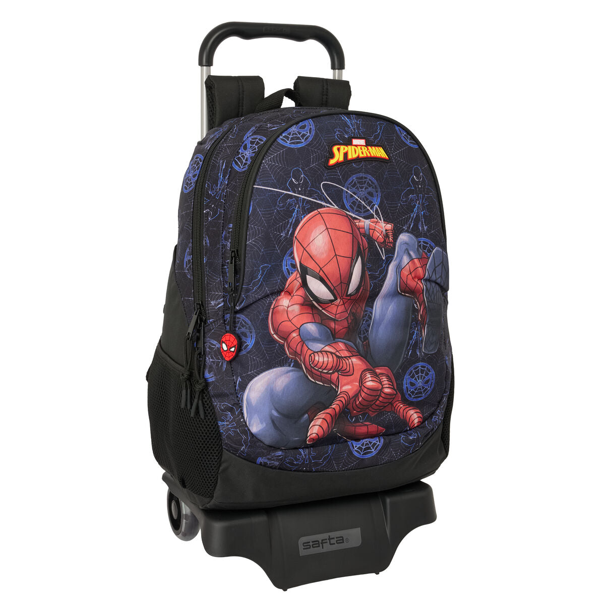 Ghiozdan cu Roți Spider-Man Attack Negru 32 x 44 x 16 cm - Birou și papetărie, Material școlar și educațional