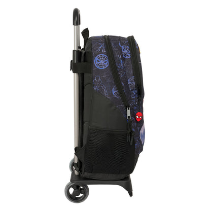Ghiozdan cu Roți Spider-Man Attack Negru 32 x 44 x 16 cm - Birou și papetărie, Material școlar și educațional