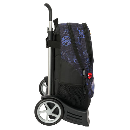 Ghiozdan cu Roți Spider-Man Attack Negru 32 x 44 x 16 cm - Birou și papetărie, Material școlar și educațional