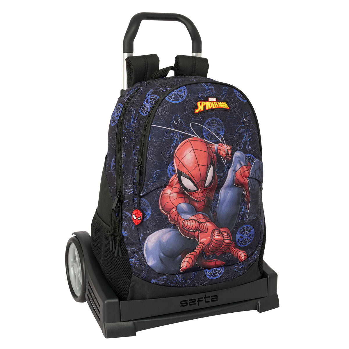 Ghiozdan cu Roți Spider-Man Attack Negru 32 x 44 x 16 cm - Birou și papetărie, Material școlar și educațional