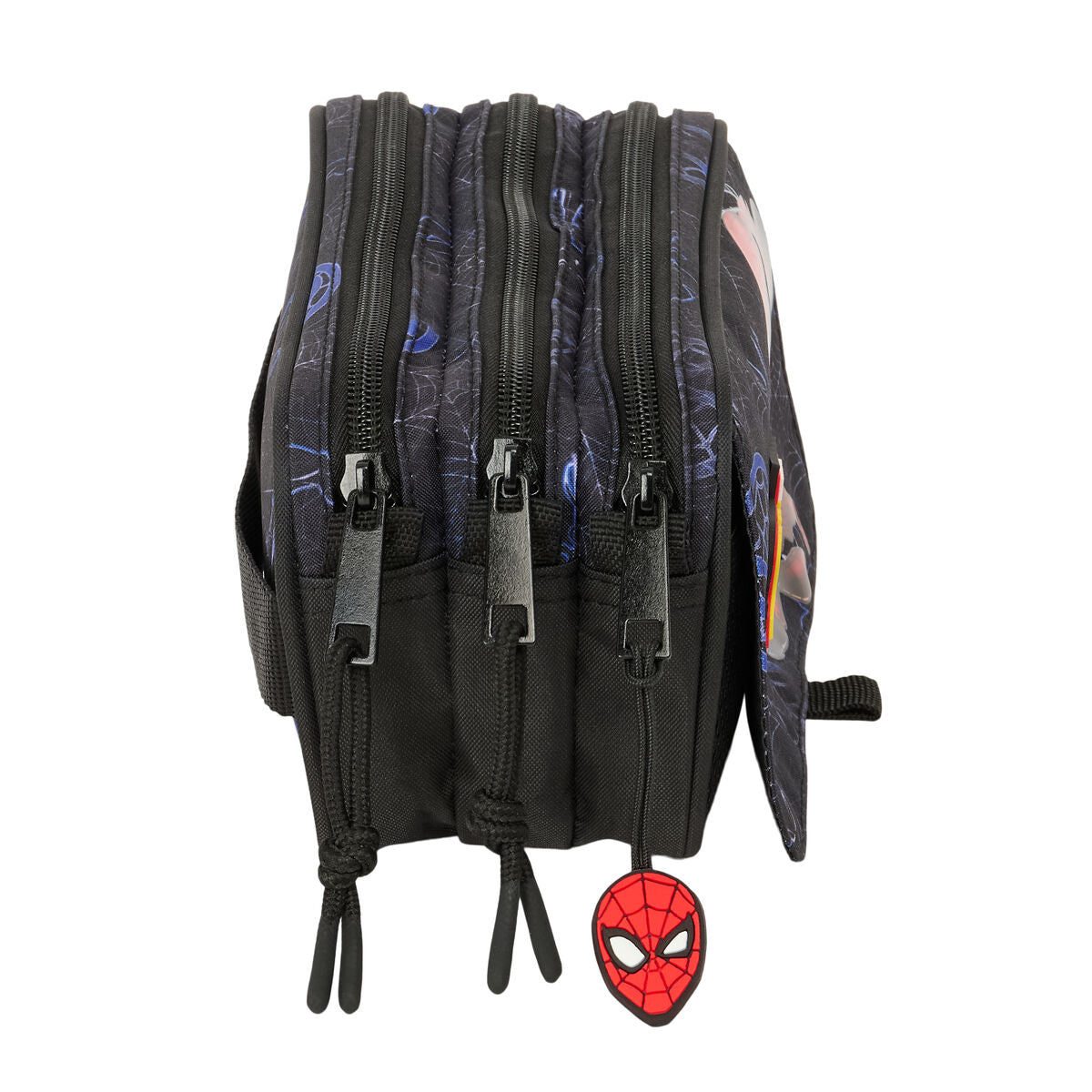 Penar triplu Spider-Man Attack Negru 21,5 x 10 x 8 cm - Birou și papetărie, Material școlar și educațional