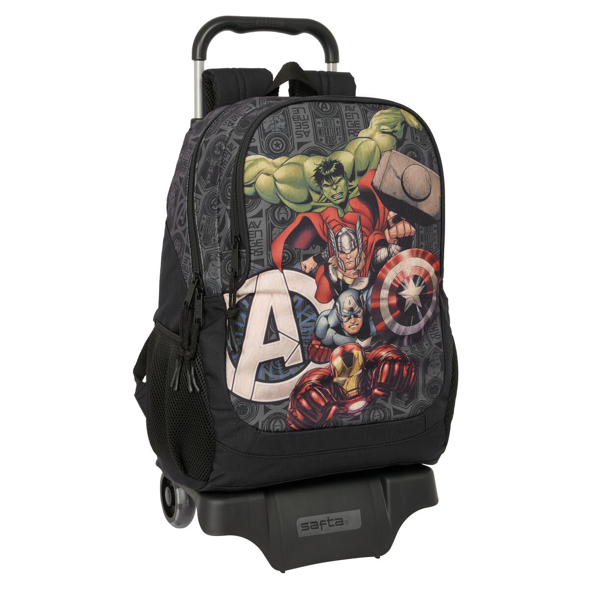 Ghiozdan cu Roți The Avengers Vendetta Negru 32 x 44 x 16 cm - Birou și papetărie, Material școlar și educațional