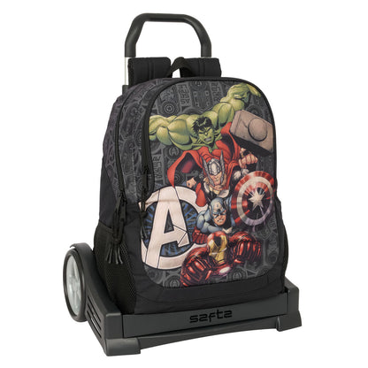 Ghiozdan cu Roți The Avengers Vendetta Negru 32 x 44 x 16 cm - Birou și papetărie, Material școlar și educațional