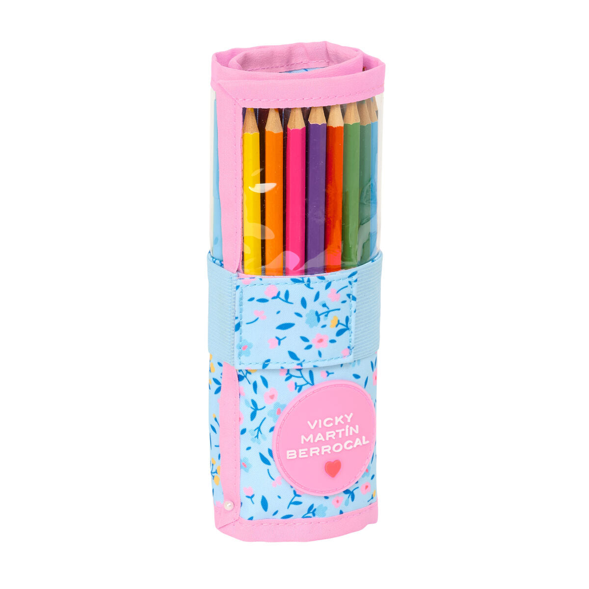 Geantă Universală Vicky Martín Berrocal Paraíso Albastru Roz 7 x 20 x 7 cm 27 Piese - Birou și papetărie, Material școlar și educațional