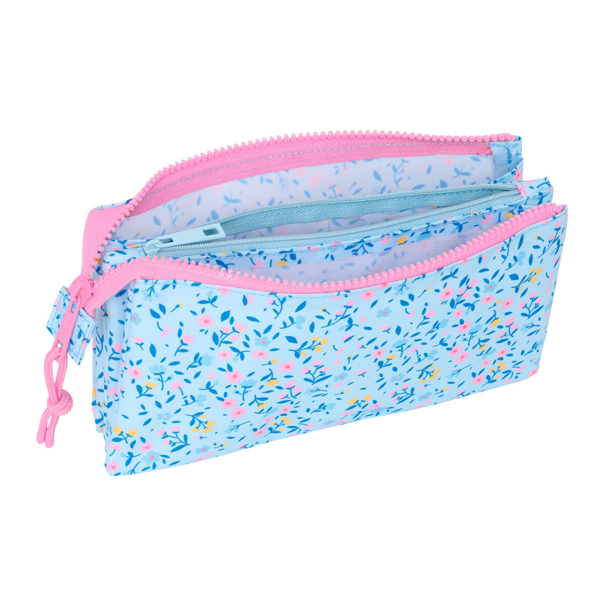 Penar triplu Vicky Martín Berrocal Paraíso Roz Albastru deschis 22 x 12 x 3 cm - Birou și papetărie, Material școlar și educațional