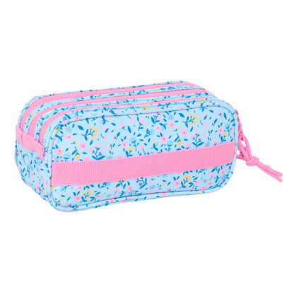 Penar triplu Vicky Martín Berrocal Paraíso Roz Albastru deschis 21,5 x 10 x 8 cm - Birou și papetărie, Material școlar și educațional