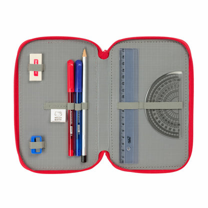 Penar Triplu Hello Kitty Iconic Alb Roșu 12,5 x 19,5 x 5,5 cm 37 Piese - Birou și papetărie, Material școlar și educațional