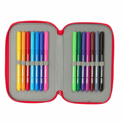 Penar Triplu Hello Kitty Iconic Alb Roșu 12,5 x 19,5 x 5,5 cm 37 Piese - Birou și papetărie, Material școlar și educațional