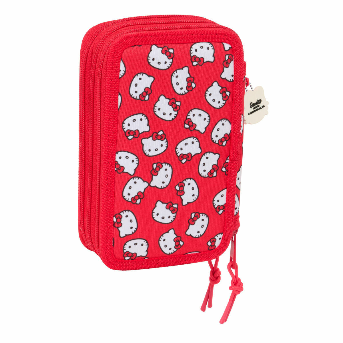 Penar Triplu Hello Kitty Iconic Alb Roșu 12,5 x 19,5 x 5,5 cm 37 Piese - Birou și papetărie, Material școlar și educațional