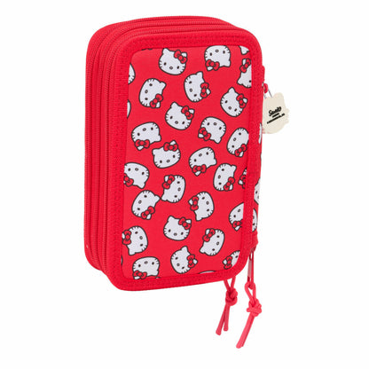 Penar Triplu Hello Kitty Iconic Alb Roșu 12,5 x 19,5 x 5,5 cm 37 Piese - Birou și papetărie, Material școlar și educațional