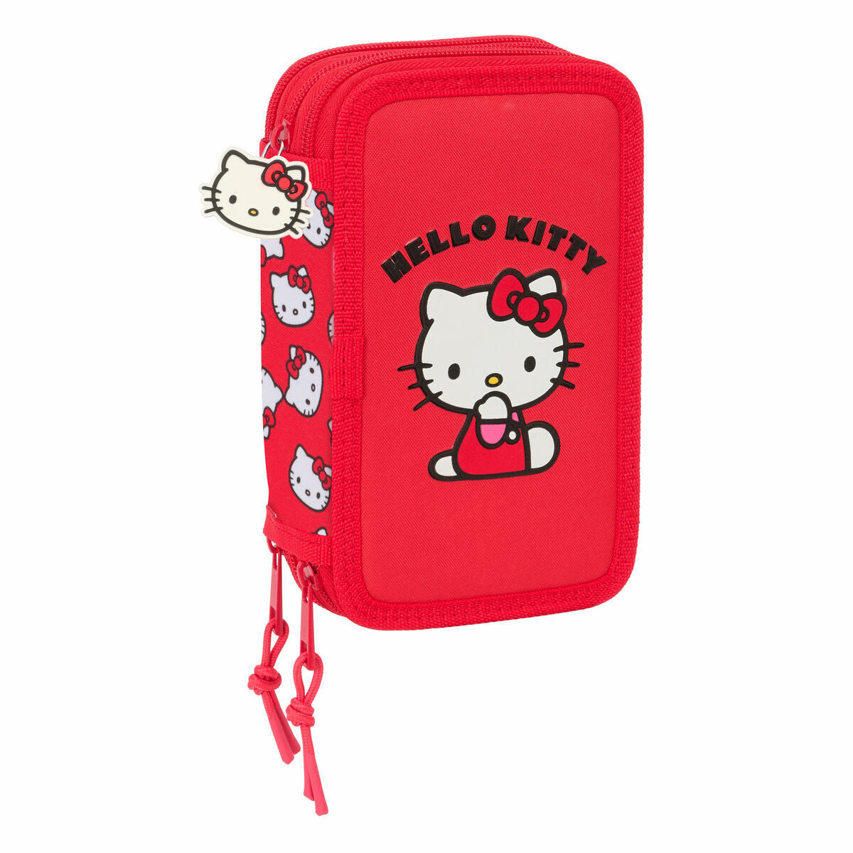 Penar Triplu Hello Kitty Iconic Alb Roșu 12,5 x 19,5 x 5,5 cm 37 Piese - Birou și papetărie, Material școlar și educațional