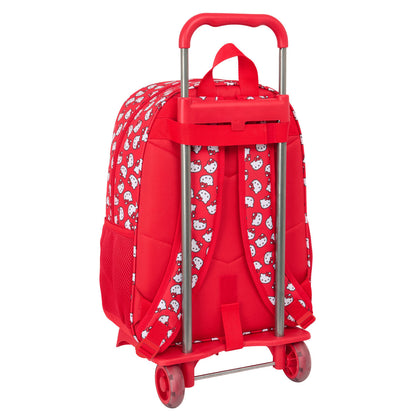 Ghiozdan cu Roți Hello Kitty Iconic Alb Roșu 33 x 42 x 14 cm - Birou și papetărie, Material școlar și educațional
