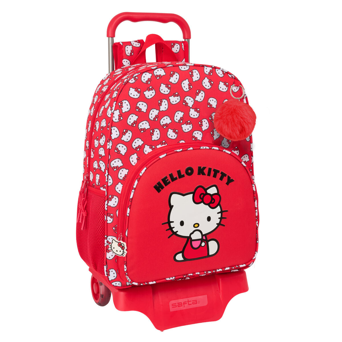 Ghiozdan cu Roți Hello Kitty Iconic Alb Roșu 33 x 42 x 14 cm - Birou și papetărie, Material școlar și educațional