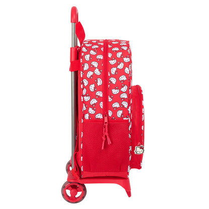 Ghiozdan cu Roți Hello Kitty Iconic Alb Roșu 33 x 42 x 14 cm - Birou și papetărie, Material școlar și educațional