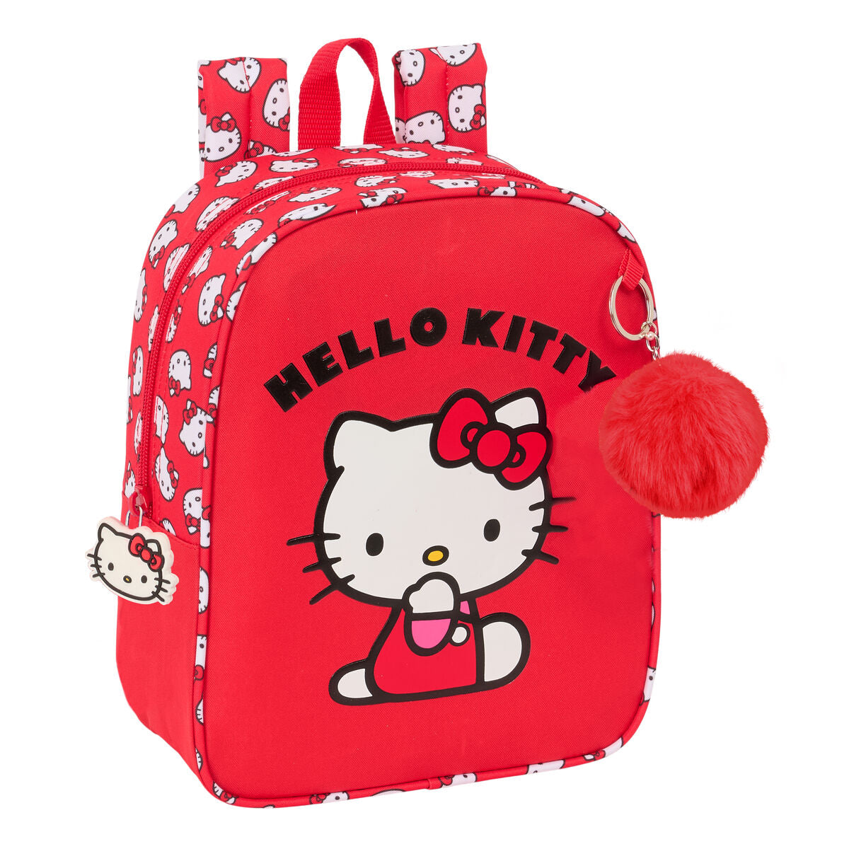 Ghiozdan Hello Kitty Iconic Alb Roșu 22 x 27 x 10 cm - Birou și papetărie, Material școlar și educațional