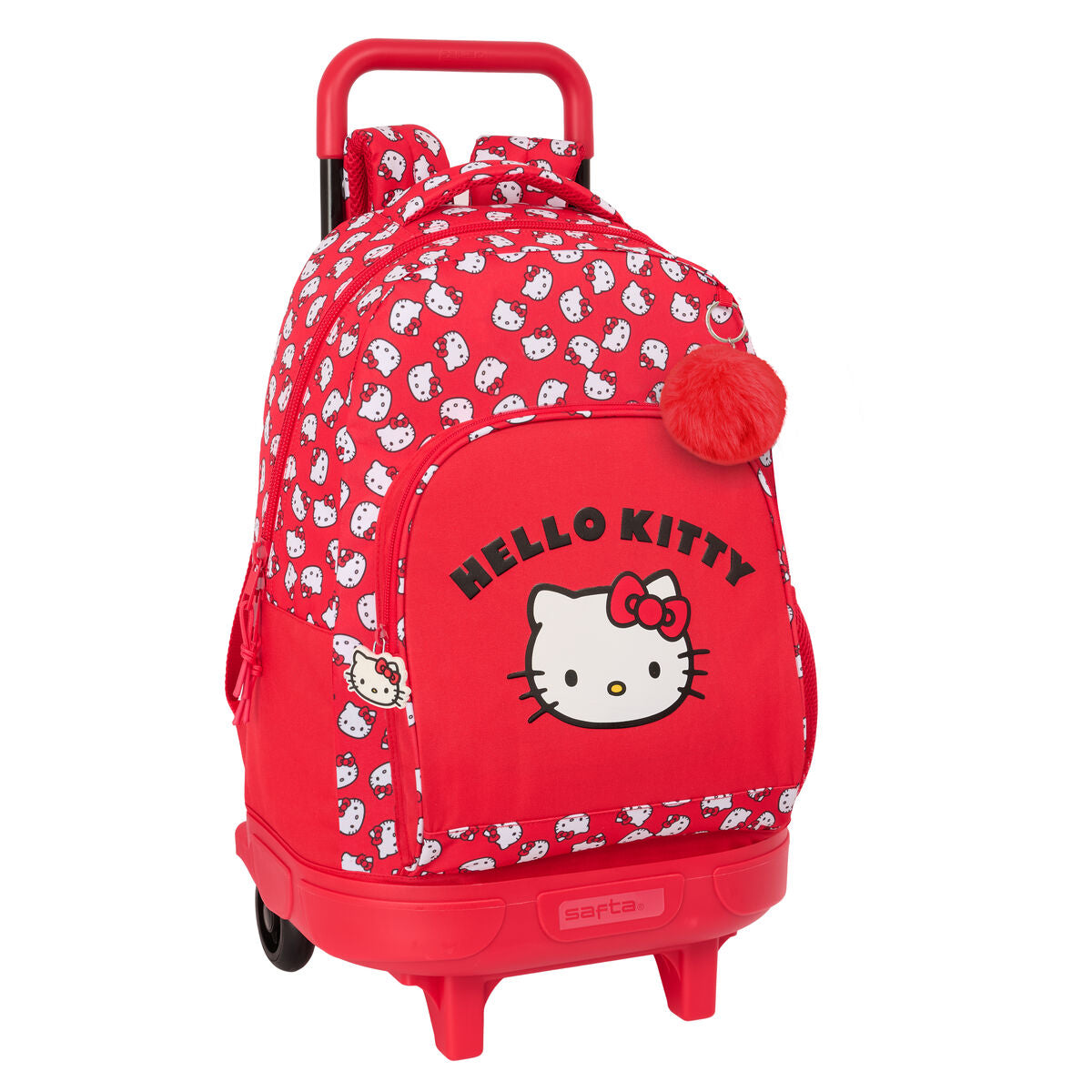 Ghiozdan cu Roți Hello Kitty Iconic Alb Roșu 33 x 45 x 22 cm - Birou și papetărie, Material școlar și educațional