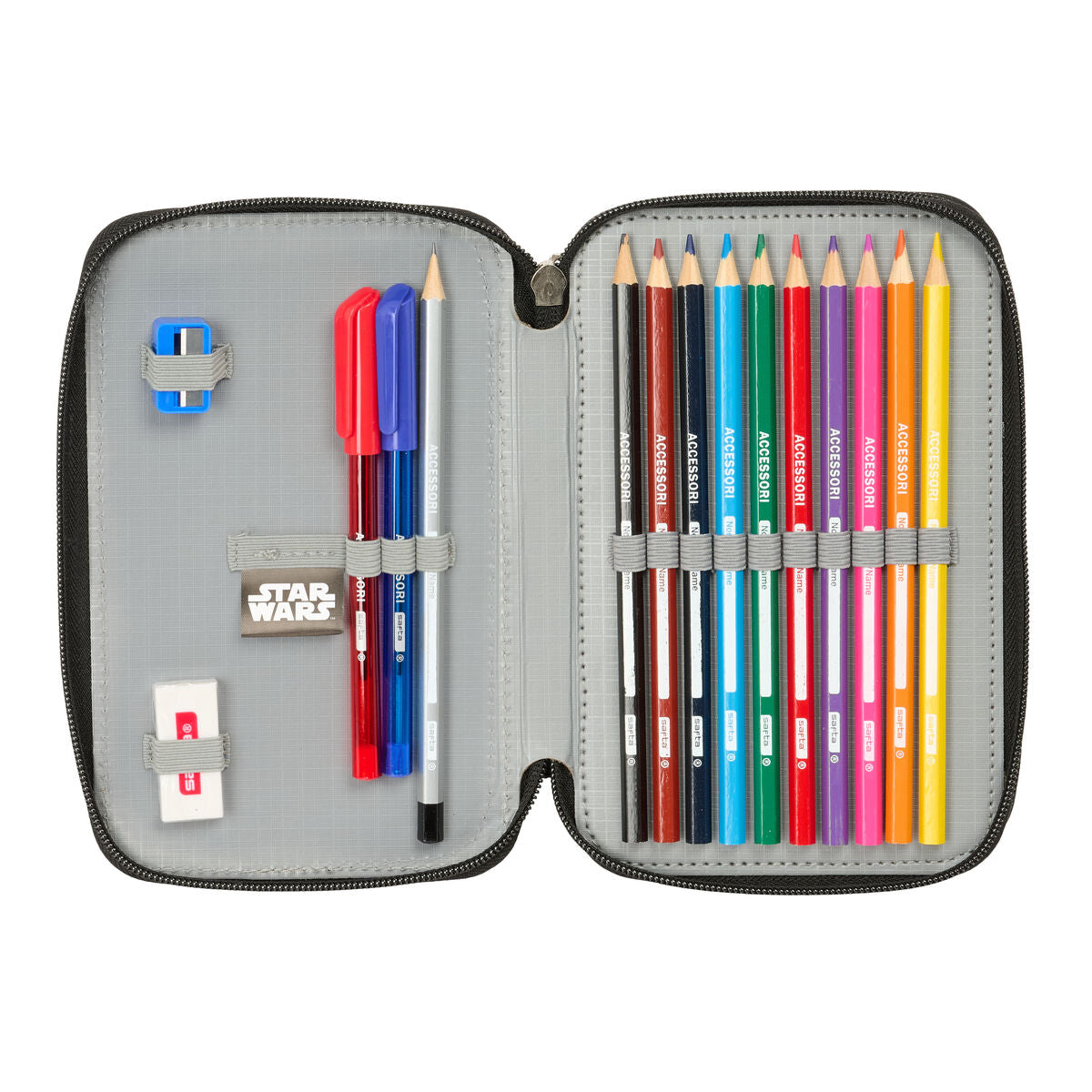 Creion dublu Star Wars Rebellion Negru 12.5 x 19.5 x 4 cm Creion dublu 29 Piese - Birou și papetărie, Material școlar și educațional
