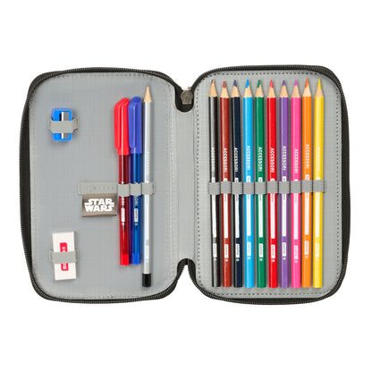 Creion dublu Star Wars Rebellion Negru 12.5 x 19.5 x 4 cm Creion dublu 29 Piese - Birou și papetărie, Material școlar și educațional