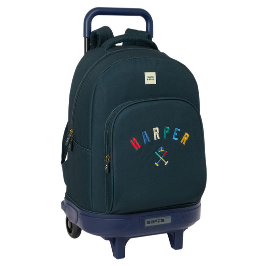 Ghiozdan cu Roți Harper & Neyer Bleumarin 33 x 45 x 22 cm - Birou și papetărie, Material școlar și educațional