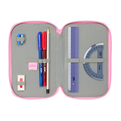 Penar Triplu SuperKitties Roz Turquoise 12,5 x 19,5 x 5,5 cm 37 Piese - Birou și papetărie, Material școlar și educațional