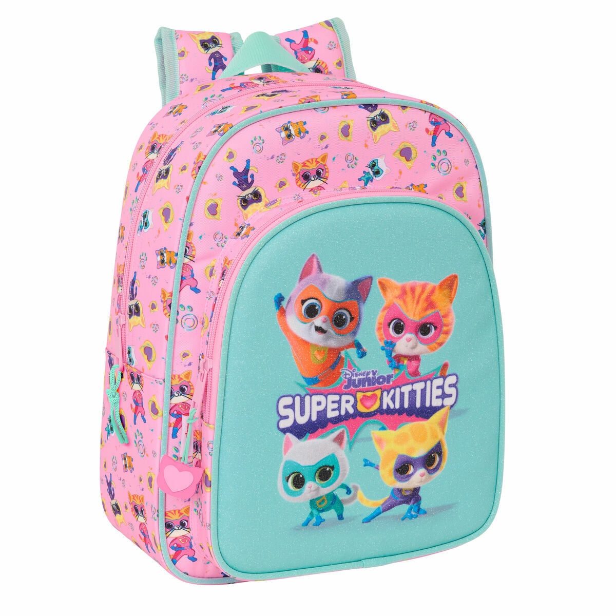 Ghiozdan SuperKitties Roz Turquoise 26 x 34 x 11 cm - Birou și papetărie, Material școlar și educațional