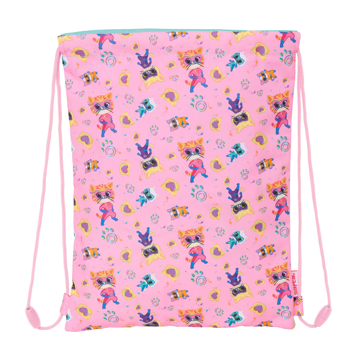 Geantă Rucsac cu Bretele SuperKitties Roz Turquoise 26 x 34 x 1 cm - Birou și papetărie, Material școlar și educațional