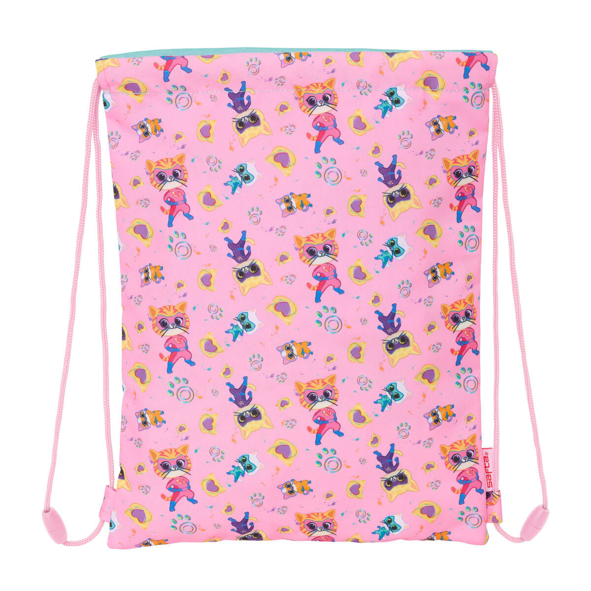 Geantă Rucsac cu Bretele SuperKitties Roz Turquoise 26 x 34 x 1 cm - Birou și papetărie, Material școlar și educațional