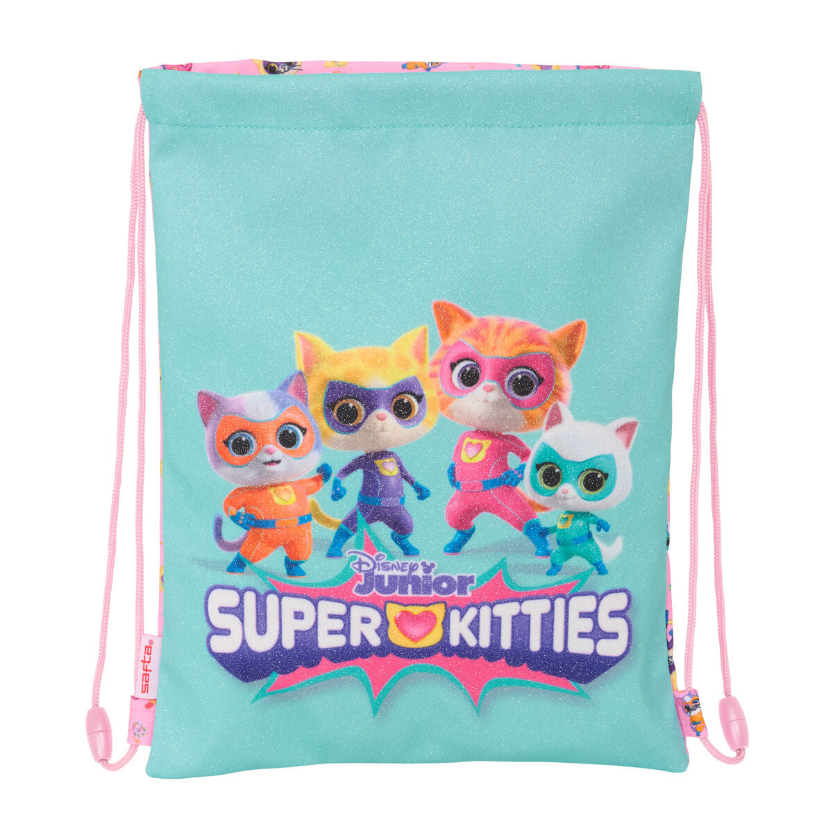 Geantă Rucsac cu Bretele SuperKitties Roz Turquoise 26 x 34 x 1 cm - Birou și papetărie, Material școlar și educațional