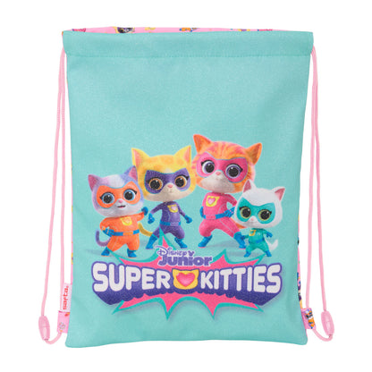 Geantă Rucsac cu Bretele SuperKitties Roz Turquoise 26 x 34 x 1 cm - Birou și papetărie, Material școlar și educațional