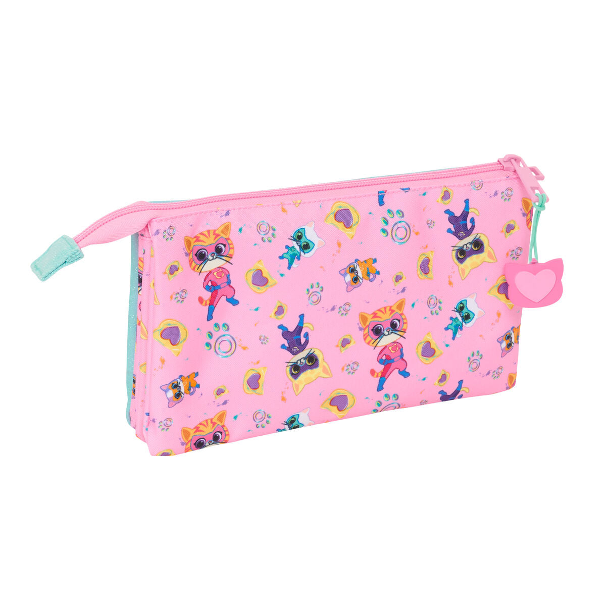 Geantă Universală SuperKitties Roz Turquoise 22 x 12 x 3 cm - Birou și papetărie, Material școlar și educațional