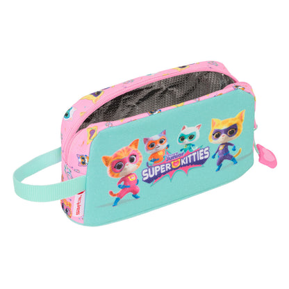 Geantă Universală SuperKitties Roz Turquoise 21,5 x 12 x 6,5 cm - Birou și papetărie, Material școlar și educațional