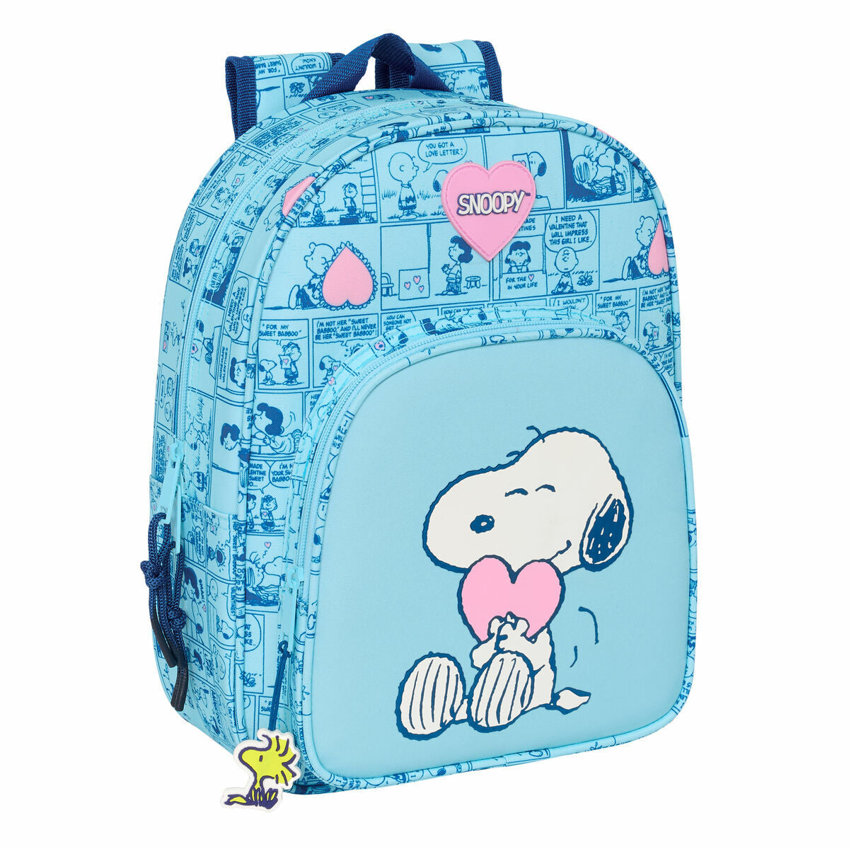 Ghiozdan Snoopy Love Albastru deschis 26 x 34 x 11 cm - Birou și papetărie, Material școlar și educațional