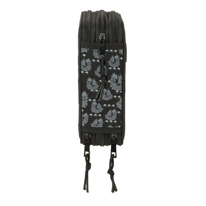 Penar Triplu One Piece Pirates Negru 12,5 x 19,5 x 5,5 cm 37 Piese - Birou și papetărie, Material școlar și educațional