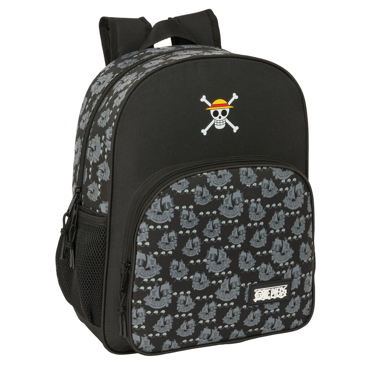 Ghiozdan One Piece Pirates Negru 32 x 38 x 12 cm - Birou și papetărie, Material școlar și educațional