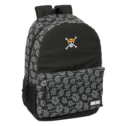 Ghiozdan One Piece Pirates Negru 30 x 46 x 14 cm - Birou și papetărie, Material școlar și educațional