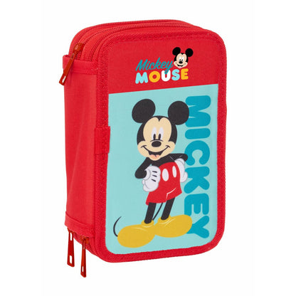 Penar Triplu Mickey Mouse Roșu 12,5 x 19,5 x 5,5 cm 37 Piese - Birou și papetărie, Material școlar și educațional
