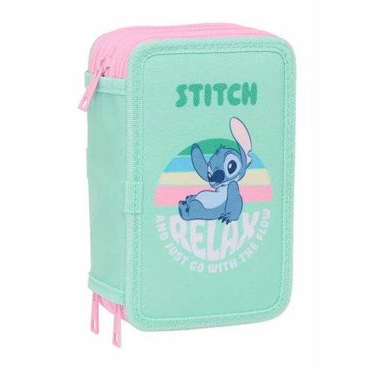 Penar Triplu Stitch Verde 12,5 x 19,5 x 5,5 cm 37 Piese - Birou și papetărie, Material școlar și educațional