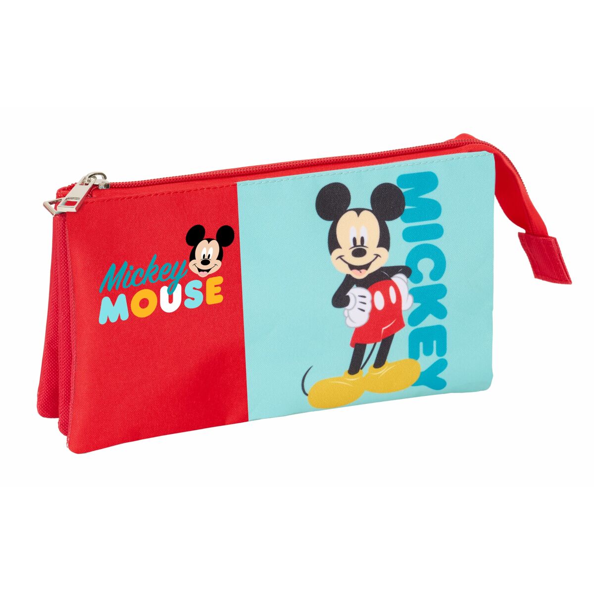 Penar triplu Mickey Mouse Albastru 22 x 12 x 3 cm - Birou și papetărie, Material școlar și educațional