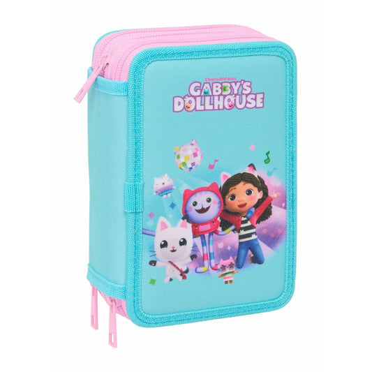 Penar Triplu Gabby's Dollhouse Albastru 12,5 x 19,5 x 5,5 cm 37 Piese - Birou și papetărie, Material școlar și educațional
