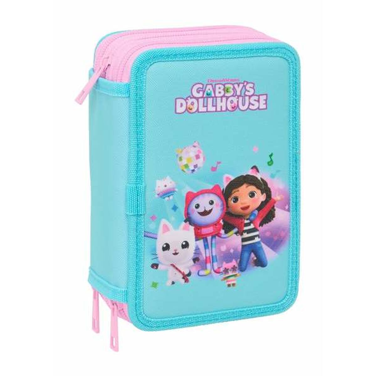 Penar Triplu Gabby's Dollhouse Albastru 12,5 x 19,5 x 5,5 cm 37 Piese - Birou și papetărie, Material școlar și educațional